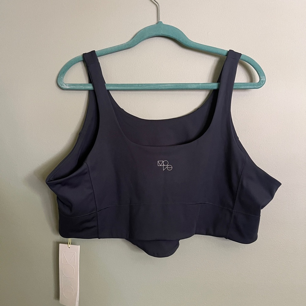 H&M Move Crop Tank‎ Top Women XXL Dark Gray NWT - Picture 4 of 7